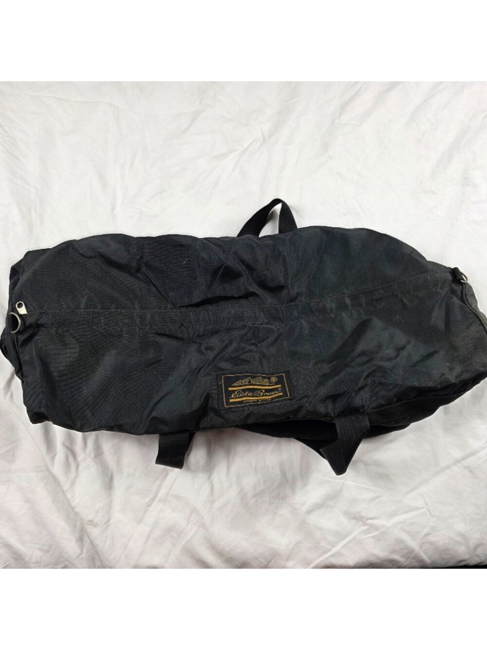 Vintage Eddie Bauer Expedition Outfitter Handled Duffel Bag Black Large